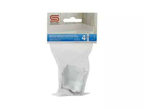 фурнитура SALAG Flex к бордюрному профилю для ванной (загл. левая+правая, 2 внутр. угла)