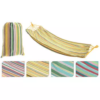 гамак 200х100см до 120кг с сумкой полосатый в асс-те