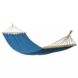 гамак 200х80см с планкой до 120кг с сумкой морская волна