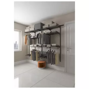 гардеробная система ПРАКТИК Home Max G180 2050x1950x450мм графит