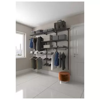 гардеробная система ПРАКТИК Home Max G210 2050x2250x450мм графит
