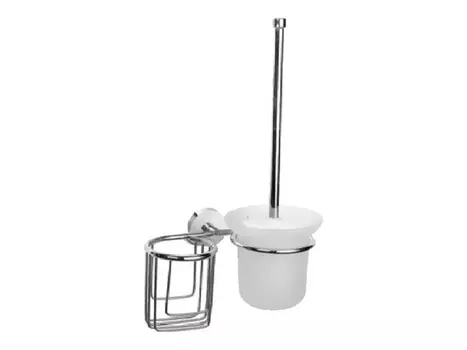 гарнитур для туалета LEDEME L1710-1, держатель для освежителя, хром, белый