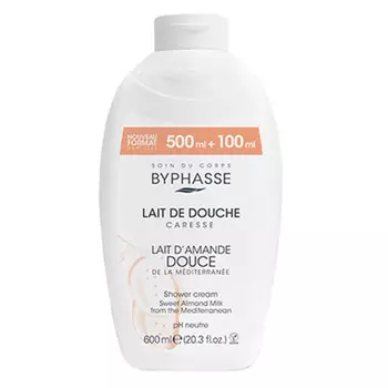 гель для душа BYPHASSE Caresse с экстрактом сладкого миндаля 600мл
