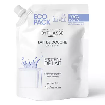 гель для душа BYPHASSE Milk Protein 1л дой-пак