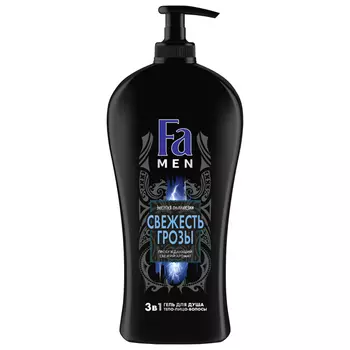 гель для душа FA Men Энергия Полинезии Свежесть Грозы 3в1 750мл с дозатором