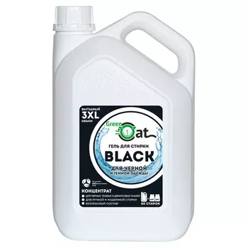 гель для стирки GREEN CAT Black для темного и черного белья 3л концентрат
