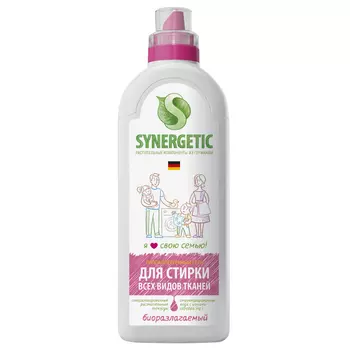гель для стирки SYNERGETIC для всех видов тканей 1л