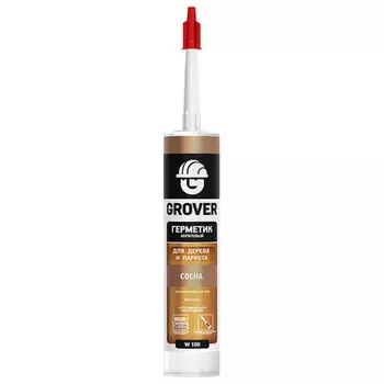 герметик акриловый GROVER W100 для дерева и паркета 300мл сосна, арт.GRH167