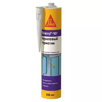 герметик акриловый SIKA Sikacryl 107 310мл белый, арт.617943