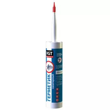 герметик акриловый VGT санитарный 0,28кг бесцветный, арт.27404