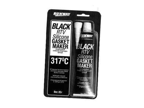 герметик-прокладка RUNWAY силикон черный 85г