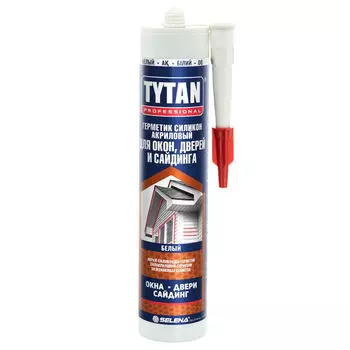 герметик силиконакриловый TYTAN Professional для Окон, Дверей, Сайдинга 280мл белый, арт.74751