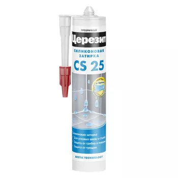 герметик силиконовый Церезит CS 25 280мл прозрачный, арт.2902008