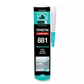 герметик силиконовый MASTERSIL 881 для аквариумов бесцветный 270мл, арт.9020
