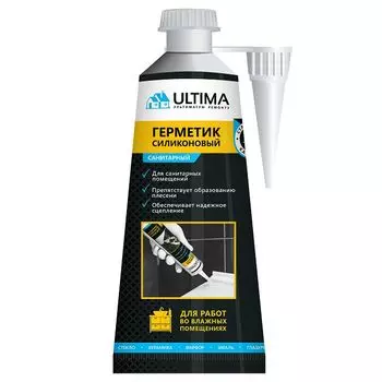 герметик силиконовый санитарный бесцветный 80мл, арт.564596