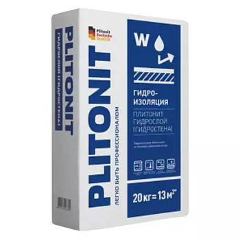 гидроизоляция ПЛИТОНИТ ГидроСлой жесткая обмазочная цементная 20кг
