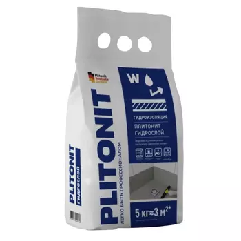 гидроизоляция ПЛИТОНИТ ГидроСлой жесткая обмазочная цементная 5кг