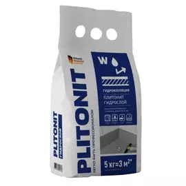 гидроизоляция ПЛИТОНИТ ГидроСлой жесткая обмазочная цементная 5кг