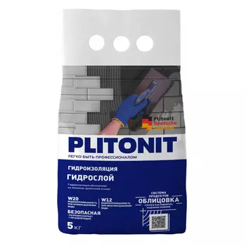 гидроизоляция полимер-цементная для внутр.работ PLITONIT ГидроСлой 5кг
