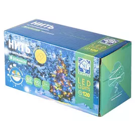 гирлянда 12м 120LED теплый белый на батарейках