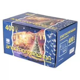 гирлянда 20м 400микроламп мульти черный провод