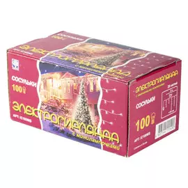 гирлянда-бахрома 2х0,3м 100LED теплый белый