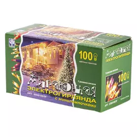 гирлянда Кристаллы 6м 100миниламп мульти