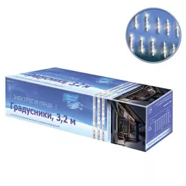 гирлянда-сосульки Градусники 3,2м 144LED холодный белый эффект стекания