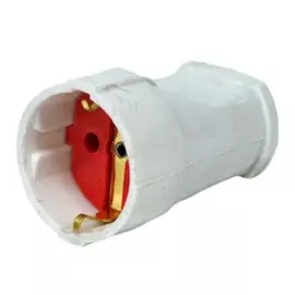 гнездо штепсельное РП16-002 с/з белый