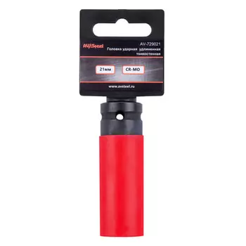 головка торцевая AV STEEL1/2" 21мм удлиненная