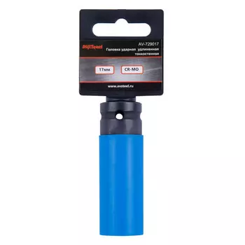 головка торцеваяAV STEEL 1/2" 17мм удлиненная