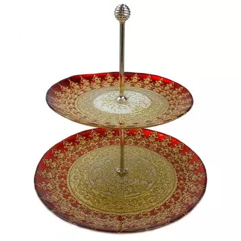 горка AKCAM Пламя Хюррем 2-х ярусная 21/28см 32 см стекло