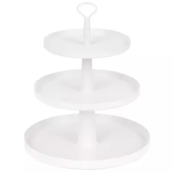 горка Феерия 3-х ярусная 9,7/24,3/29,5см 34см белая пластик