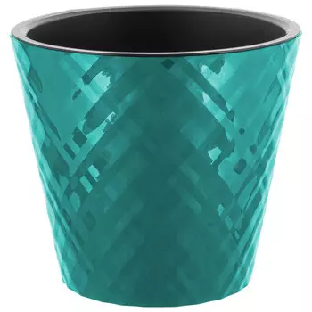 горшок для цветов InGreen Manhattan 3,3л d19см h17,3см c дренаж. вставкой тропический лес