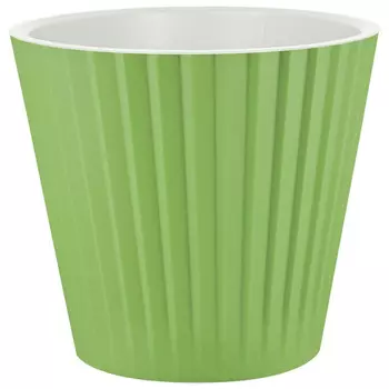 горшок для цветов InGreen Sand 2л d16cм h14,6см c дренажной вставкой зеленая фисташка