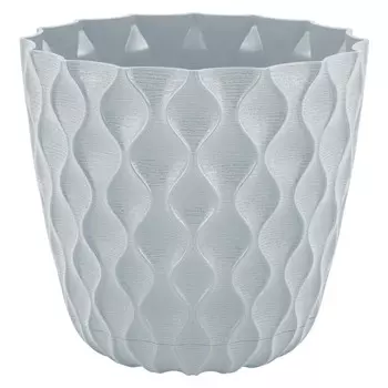 горшок для цветов InGreen Wave с дренажной сеткой и съемным поддоном 1,4л d145мм Утренний туман