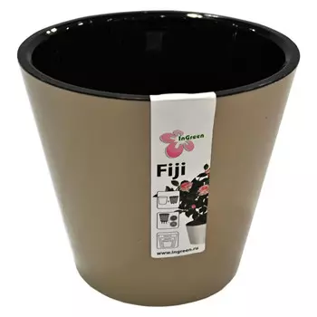 горшок для цветов London 1,6л d16см h15см молочный шоколад пластик