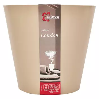 горшок для цветов London 3,3л d19см h17см молочный шоколад пластик
