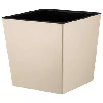 горшок двойной InGreen London Cube 4,2л w18см h18см бежевый пластик
