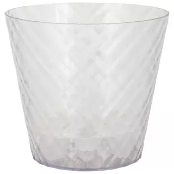 горшок двойной InGreen Manhattan Cristallo 1,6л d16см h14,6см прозрачный пластик