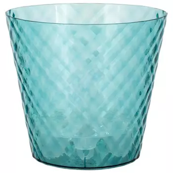 горшок двойной InGreen Manhattan Cristallo 1,6л d16см h14,6см зеленый пластик