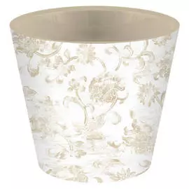 горшок двойной London Deco Изящный узор 1,6л d16см h14,5см бежево-белый пластик