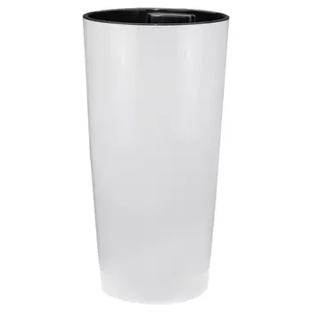 горшок двойной Пилар 23л d39см h75см белый пластик