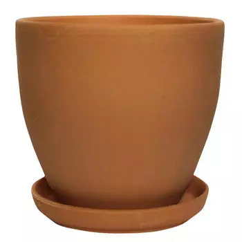 горшок керамический с поддоном Овал 2,4л d18см терракот