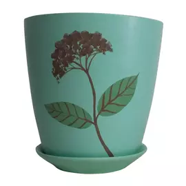 горшок керамический с поддоном Тысячелистник, 4,5 л, диаметр 18 см, высота 17 см