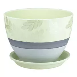 горшок керамический с поддоном Венеция дижон 0,8л d13см h11см жёлто-сиреневый