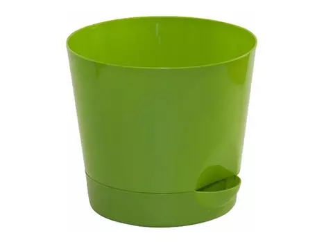 горшок НИКА, диаметр 150 мм, 1,6 л, с прикорневым поливом, ярко-зеленый