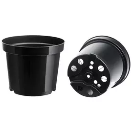 горшок пластиковый для рассады 2л h13,5см черный