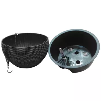 горшок подвесной, диаметр 34 см, с указателем уровня воды, кофе, пластик