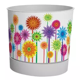 горшок с поддоном Астры 0,7л d11см h10,5см мультиколор пластик